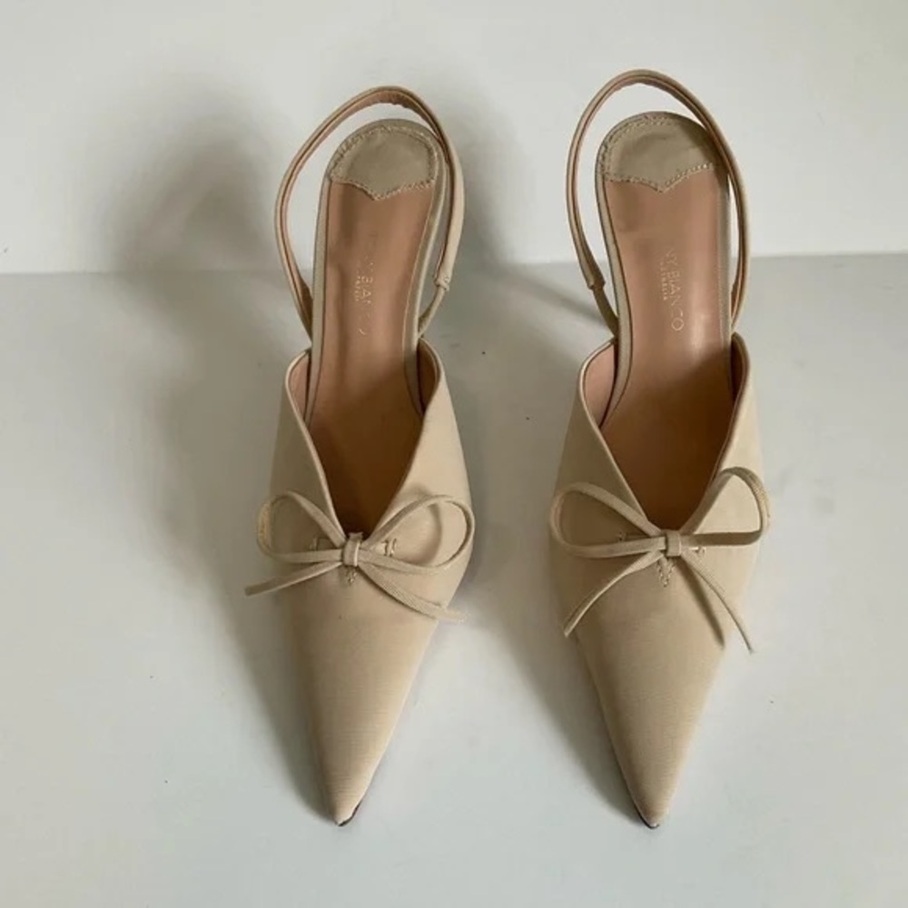 NWT Tony Bianco Harper Slingback Pump Shoes in Nude Lunar Size 5